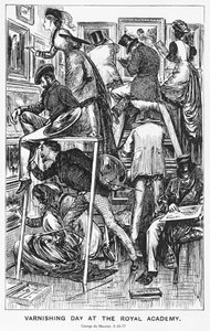Varnishing Day at the Royal Academy, Illustration for 